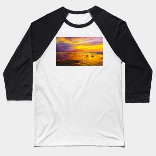 Dogs on Enniscrone Beach, Co. Sligo Baseball T-Shirt